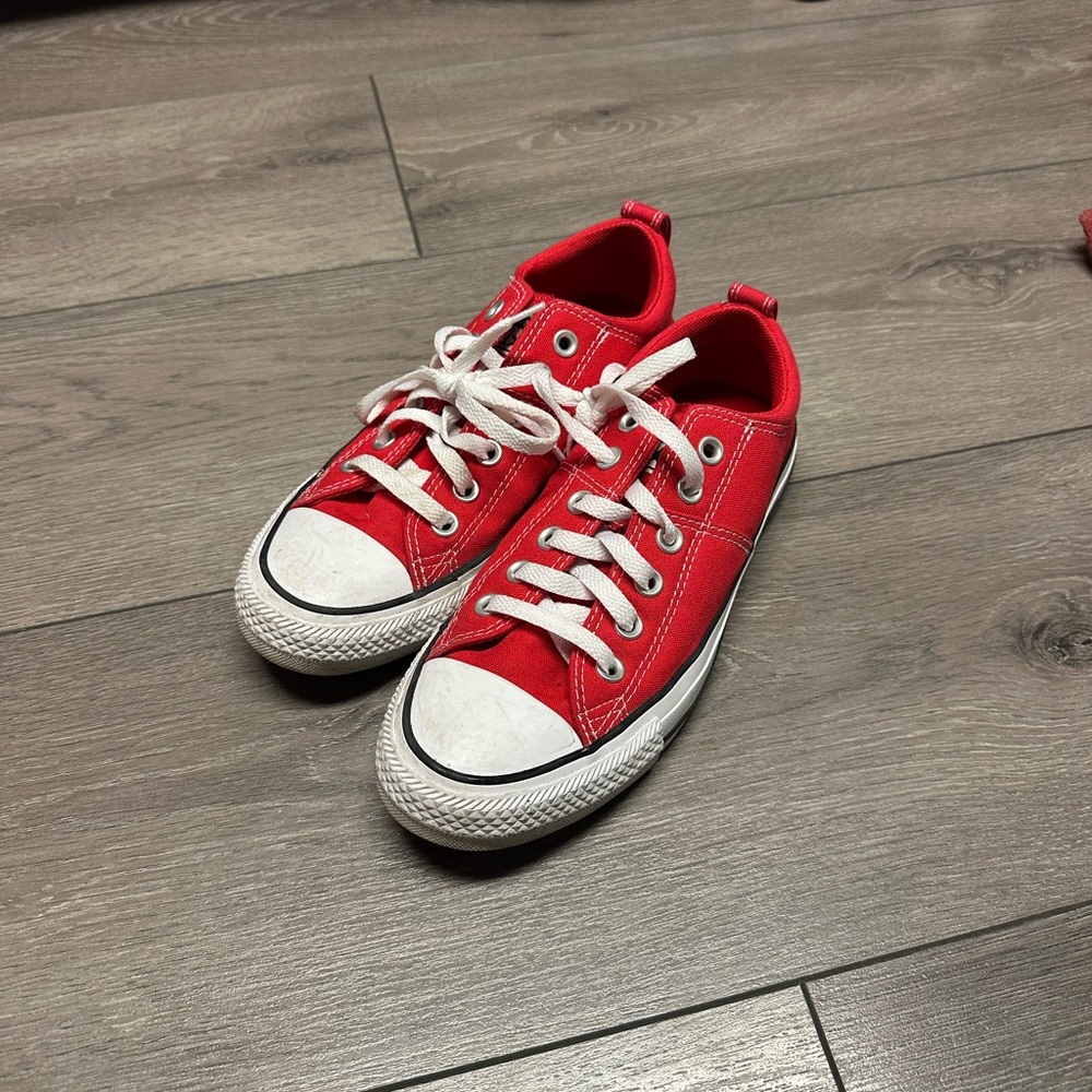 Converse Red Canvas Sneakers